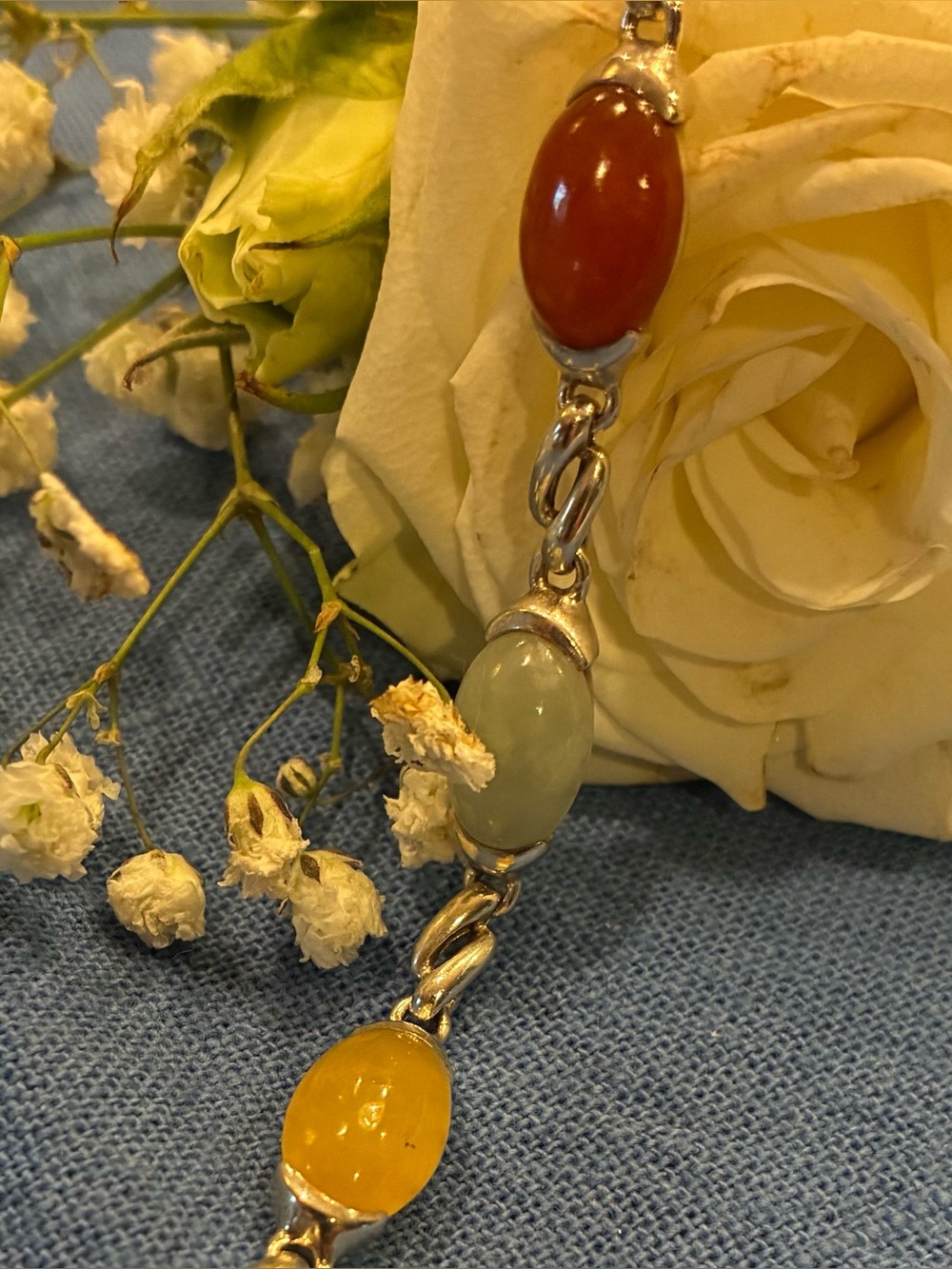 Multi Colored Natural Jade Bracelet